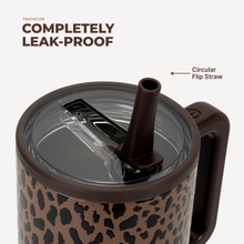 Load image into Gallery viewer, Brown Leopard HydroJug 32 oz Traveler Tumbler