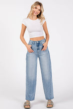 Load image into Gallery viewer, P1305X-LM SIDE SEAM DETAILING HIGH RISE COMFORT BARREL JEANS