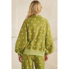 Load image into Gallery viewer, Green Polkadot Quarter Zip
