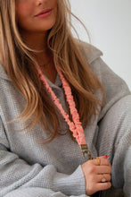 Load image into Gallery viewer, Coral Gingham Lanyard
