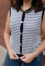 Load image into Gallery viewer, Black &amp; White Striped Top
