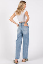 Load image into Gallery viewer, P1305X-LM SIDE SEAM DETAILING HIGH RISE COMFORT BARREL JEANS

