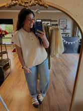 Load image into Gallery viewer, Cream Relaxed Top
