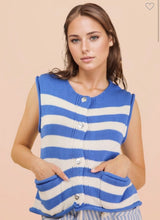 Load image into Gallery viewer, Blue Stripey Top

