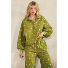 Load image into Gallery viewer, Green Polkadot Quarter Zip
