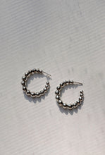 Load image into Gallery viewer, Silver Bubble Hoop
