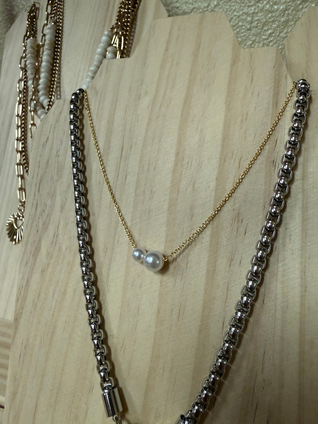 Double Pearl Necklace