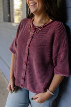 Load image into Gallery viewer, Washed Maroon Cardi

