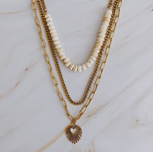 Layered Gold Hearts