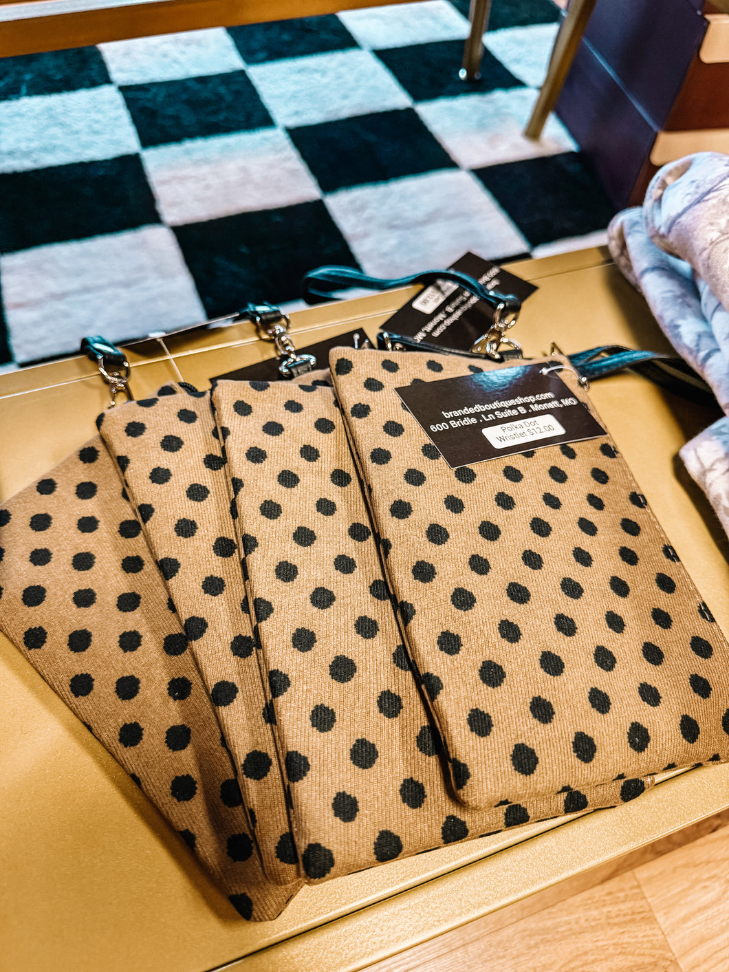 Polka Dot Wristlet