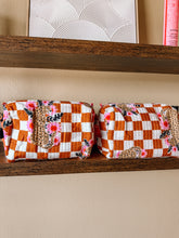 Load image into Gallery viewer, Orange Jag Cosmetic Bag

