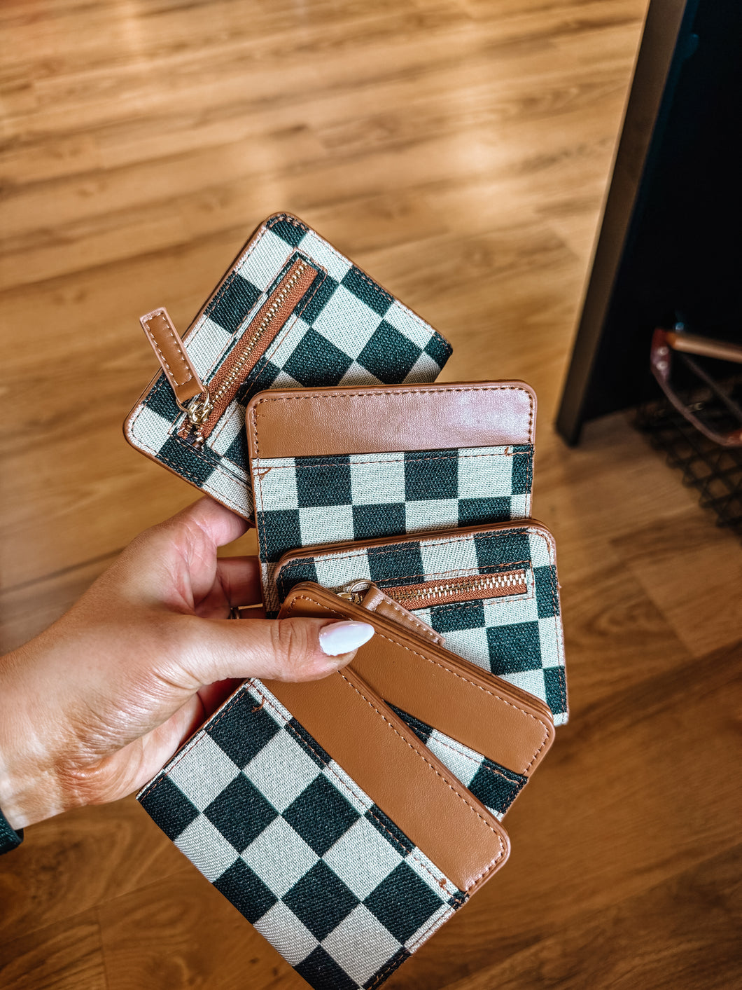 Checkered Mini Wallets