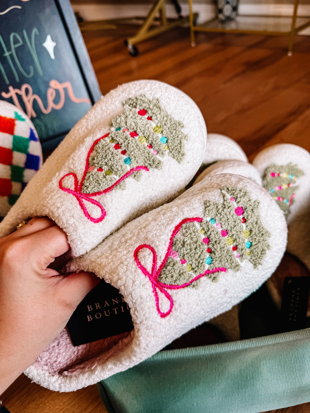 Christmas Tree Slippers