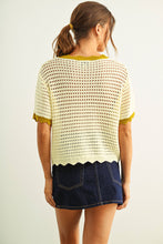 Load image into Gallery viewer, SCALLOPED KNITTED TOP
