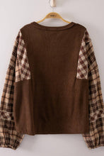 Load image into Gallery viewer, Plaid Sleeve Top

