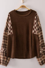 Load image into Gallery viewer, Plaid Sleeve Top
